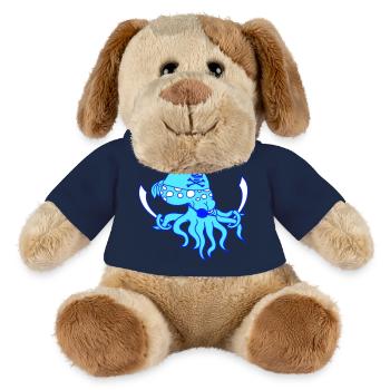 Böser Kraken Pirat Kopffüßer Oktopus Tintenfisch - MiniFeet® Hund Helge - French Navy - Vorne