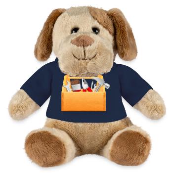 Pince marteau boîte à outils boîte à outils à vis traction - Chien en peluche Helge MiniFeet® - bleu marine - Devant