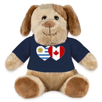 Uruguay Kanada Flagge Herz - MiniFeet® Hund Helge - French Navy - Vorne