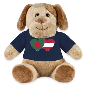 Bangladesch Österreich Flagge Herz - MiniFeet® Hund Helge - French Navy - Vorne
