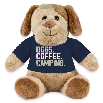 Dogs Coffee Camping Funny Campers - Chien en peluche Helge MiniFeet® - bleu marine - Devant