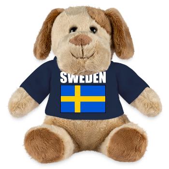 Suède - Chien en peluche Helge MiniFeet® - bleu marine - Devant