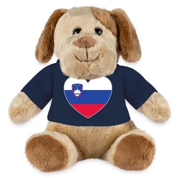 Slowenien Flagge Herz - MiniFeet® Hund Helge - French Navy - Vorne