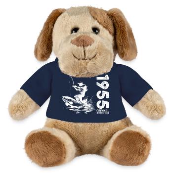 70ème Anniversaire Pêcheur Pêche 1955 Vintage 1955 - Chien en peluche Helge MiniFeet® - bleu marine - Devant