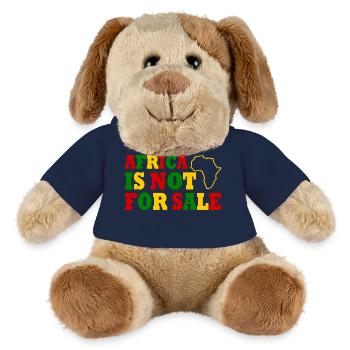 africa is not for sale - Chien en peluche Helge MiniFeet® - bleu marine - Devant