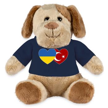 Ukraine Türkei Herz Flagge - MiniFeet® Hund Helge - French Navy - Vorne