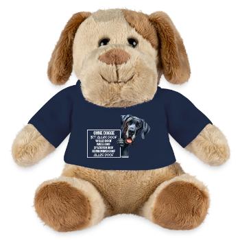 Ohne Dogge ist alles doof Dogge Halter Geschenk - MiniFeet® Hund Helge - French Navy - Vorne