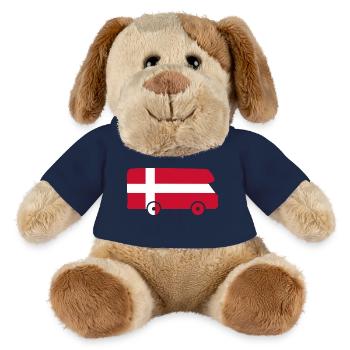 Wohnmobil Dänemark Reise Urlaub Camper Aufkleber - MiniFeet® Hund Helge - French Navy - Vorne