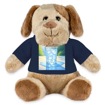 Une glace au soleil - Chien en peluche Helge MiniFeet® - bleu marine - Devant