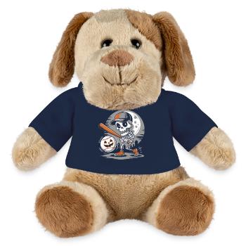 Halloween Baseball Squelette Mignon Effrayant - Chien en peluche Helge MiniFeet® - bleu marine - Devant