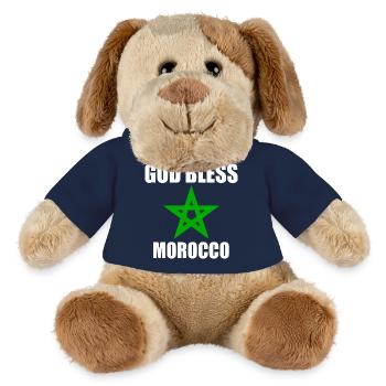 God bless morocco maroc - Chien en peluche Helge MiniFeet® - bleu marine - Devant