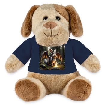 Dragon cracheur de feu lapin #15 - Chien en peluche Helge MiniFeet® - bleu marine - Devant