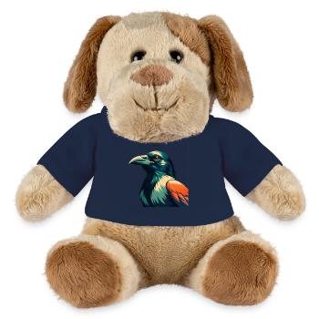 Crow Cartoon Character Colorful Pet Animal - MiniFeet® Dog Helge - french navy - Front