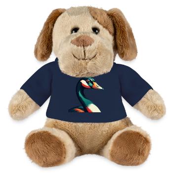 Goose Cartoon Character Colorful Pet Animal - MiniFeet® Dog Helge - french navy - Front