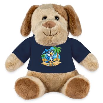 Blue Jay Lustige Cartoon Sommer Strand Sonnenbrille - MiniFeet® Hund Helge - French Navy - Vorne