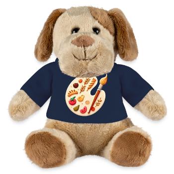 Kulinarische Palette Food Art auf Leinwand - MiniFeet® Hund Helge - French Navy - Vorne