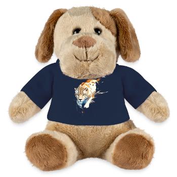 Leopard Vektor Kunst mit lebendiger Illustration - MiniFeet® Hund Helge - French Navy - Vorne
