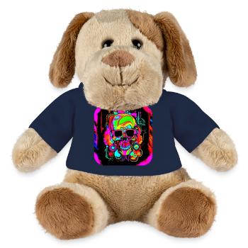 Neon Style Schädel Leuchtreklame Glow - MiniFeet® Hund Helge - French Navy - Vorne
