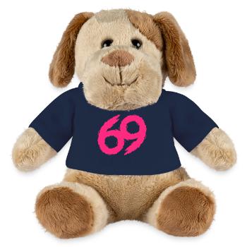 69 Symbol Zahl Rosa - MiniFeet® Hund Helge - French Navy - Vorne
