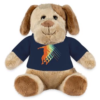 Retro Javelin Throw, Track & Field Athletic Sport - MiniFeet® Dog Helge - french navy - Front