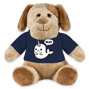 Interdiction de chasse à la baleine - Chien en peluche Helge MiniFeet® - bleu marine - Devant