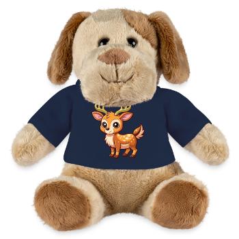 Mignon bébé orignal - Chien en peluche Helge MiniFeet® - bleu marine - Devant