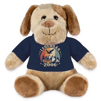 Légendaire depuis 2006 Vintage Vintage Anniversaire - Chien en peluche Helge MiniFeet® - bleu marine - Devant