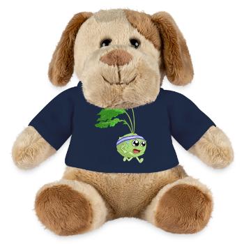 Fitness Kohlrabi - Chien en peluche Helge MiniFeet® - bleu marine - Devant