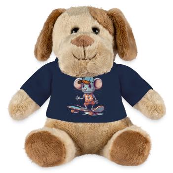 Skateboard Maus Skateboarder Nagetier cool sk8 - MiniFeet® Hund Helge - French Navy - Vorne