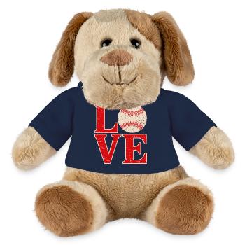 Aimer le baseball - Chien en peluche Helge MiniFeet® - bleu marine - Devant