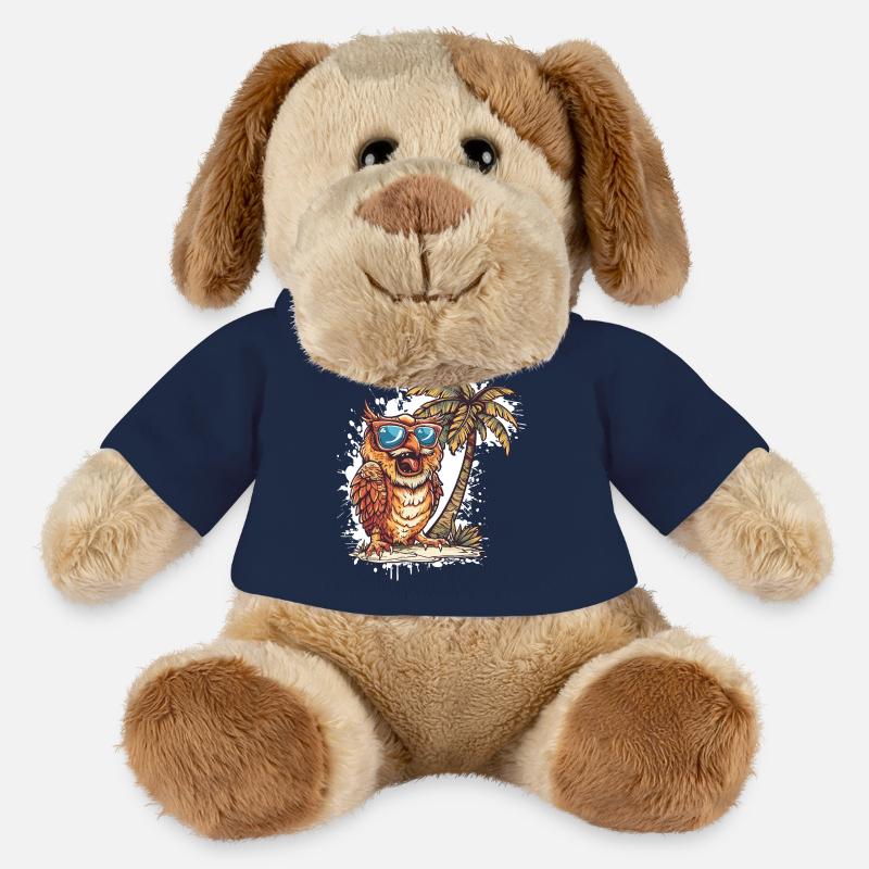 Eule Insel Palme - MiniFeet® Hund Helge - French Navy