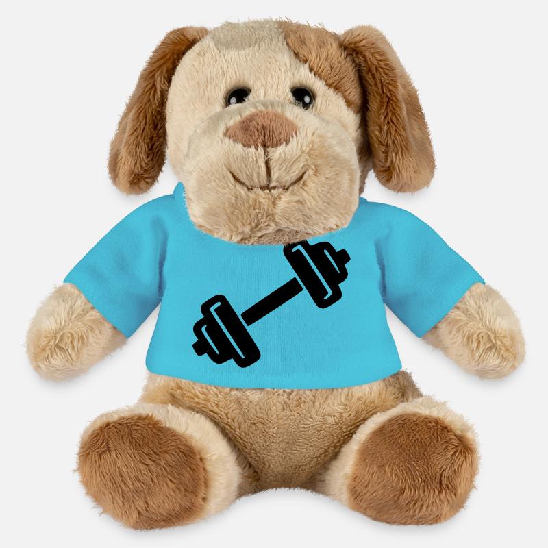 Haltère - Chien en peluche Helge MiniFeet® - bleu outremer