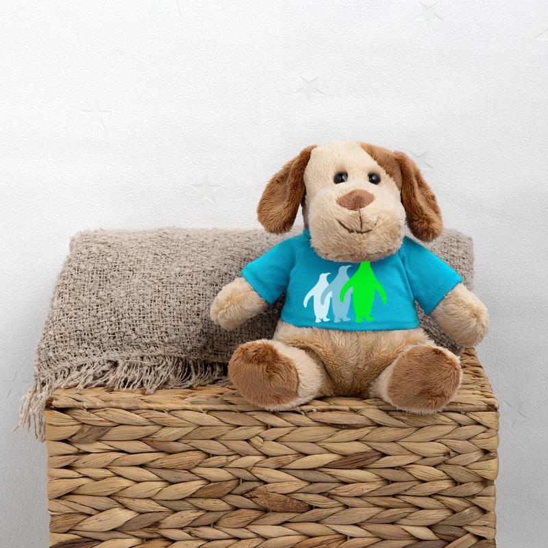 3 Silhouettes de pingouins Trois amis Équipe Rangée Chien en peluche Helge MiniFeet®