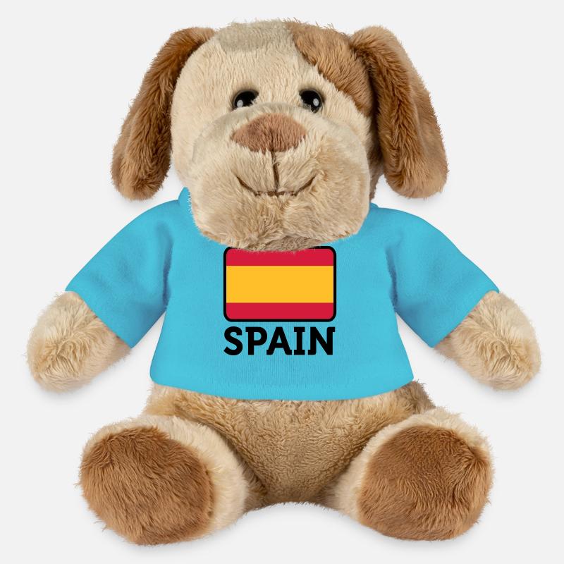 Nationalflagge von Spanien - MiniFeet® Hund Helge - Atollblau
