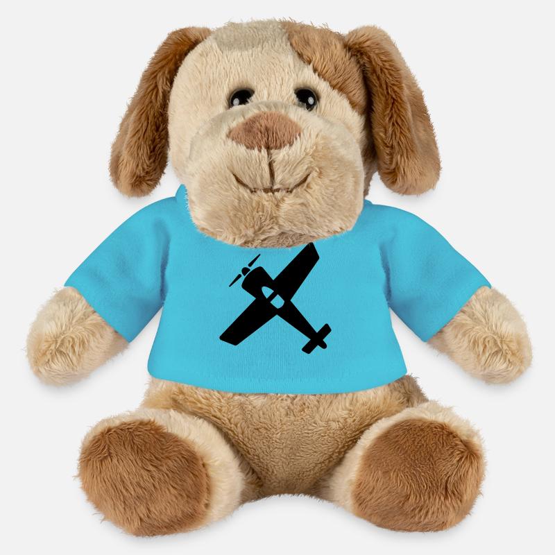 Flugzeug Geschenk Modellflugzeug - MiniFeet® Hund Helge - Atollblau