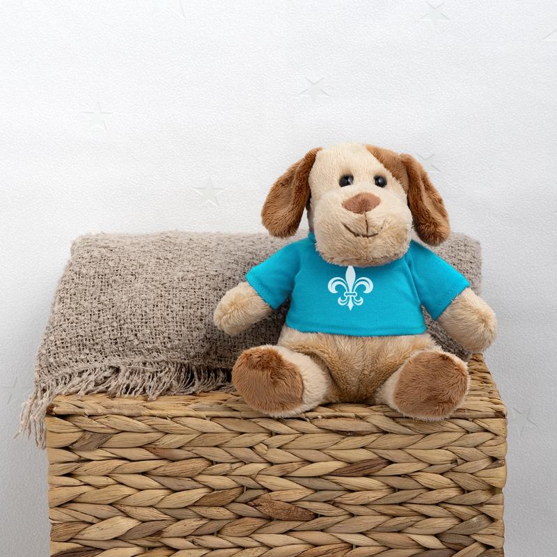 Logo de la Fleur de Lys de la Reine Chien en peluche Helge MiniFeet®
