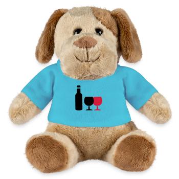 Icône du vin - Chien en peluche Helge MiniFeet® - bleu outremer - Devant