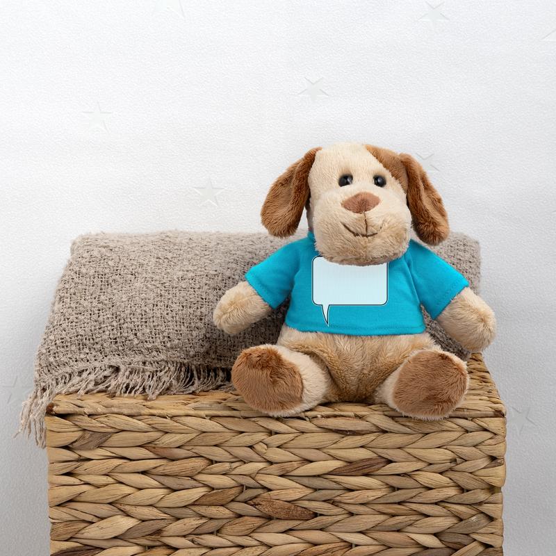 Conception rectangulaire de bulle de dialogue Chien en peluche Helge MiniFeet®