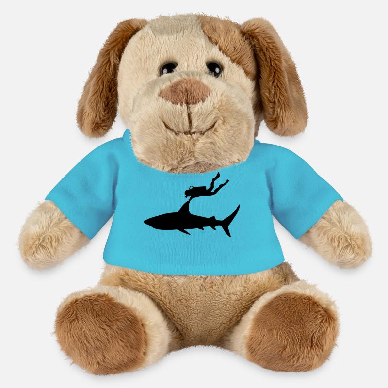 plongée - Chien en peluche Helge MiniFeet® - bleu outremer