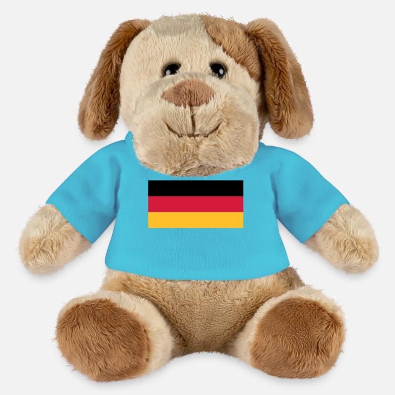 Deutschland - Chien en peluche Helge MiniFeet® - bleu outremer