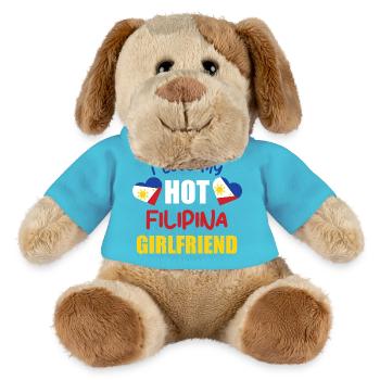 J’adore mon art philippin - Chien en peluche Helge MiniFeet® - bleu outremer - Devant