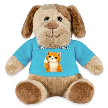 Freche Katze, ich mache, was ich will - MiniFeet® Hund Helge - Atollblau - Vorne