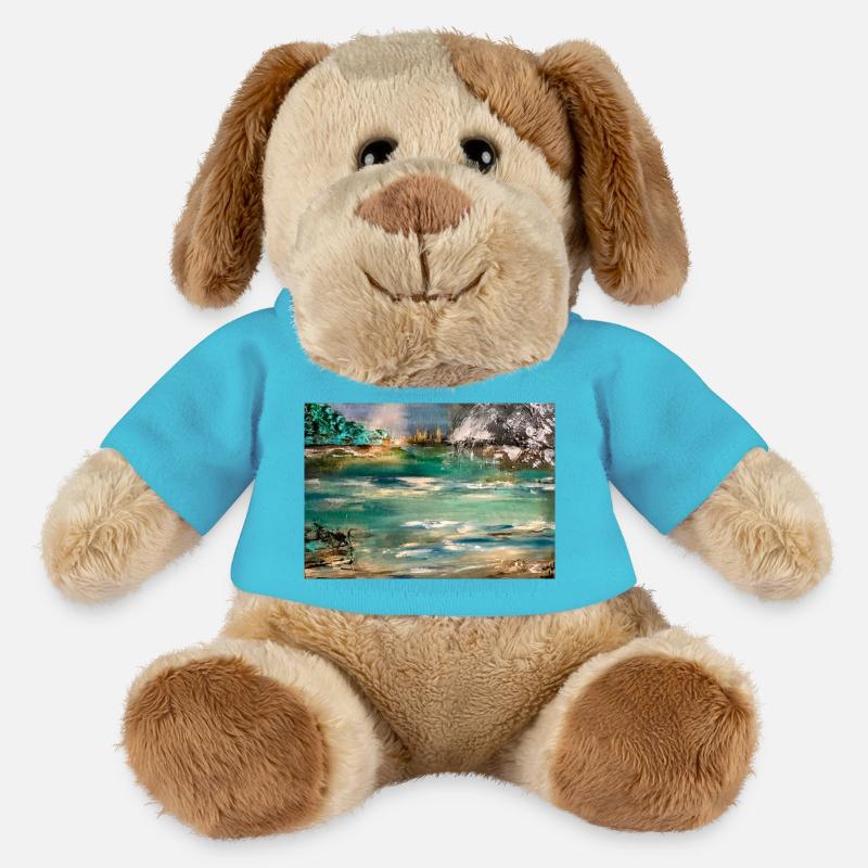 La Cascade - Chien en peluche Helge MiniFeet® - bleu outremer