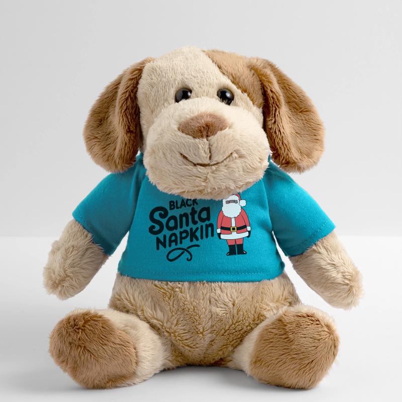 Serviette de table noire Père Noël Chien en peluche Helge MiniFeet®