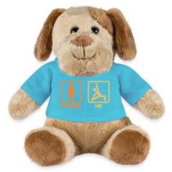 Yoga Strichmännchen - MiniFeet® Hund Helge - Atollblau - Vorne
