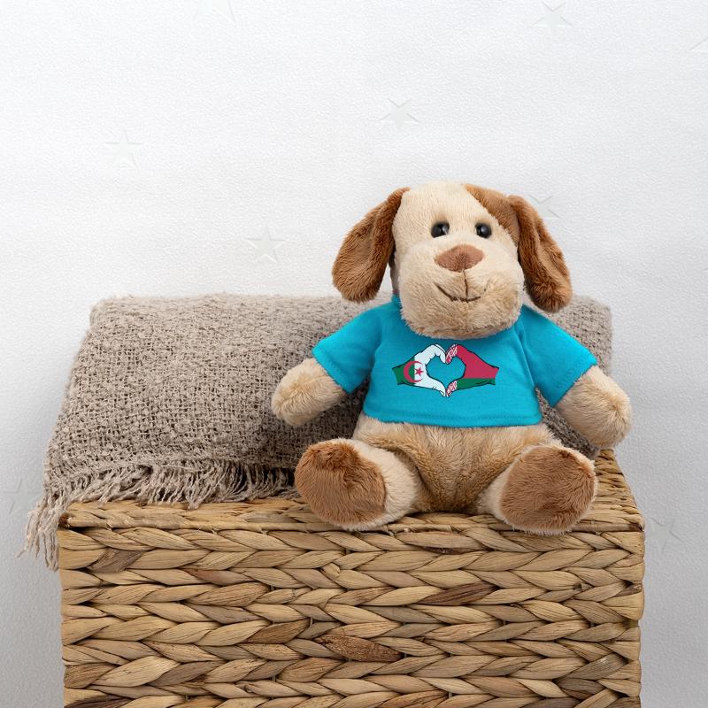 Algérie Biélorussie Drapeau Mains Coeur Forme Chien en peluche Helge MiniFeet®