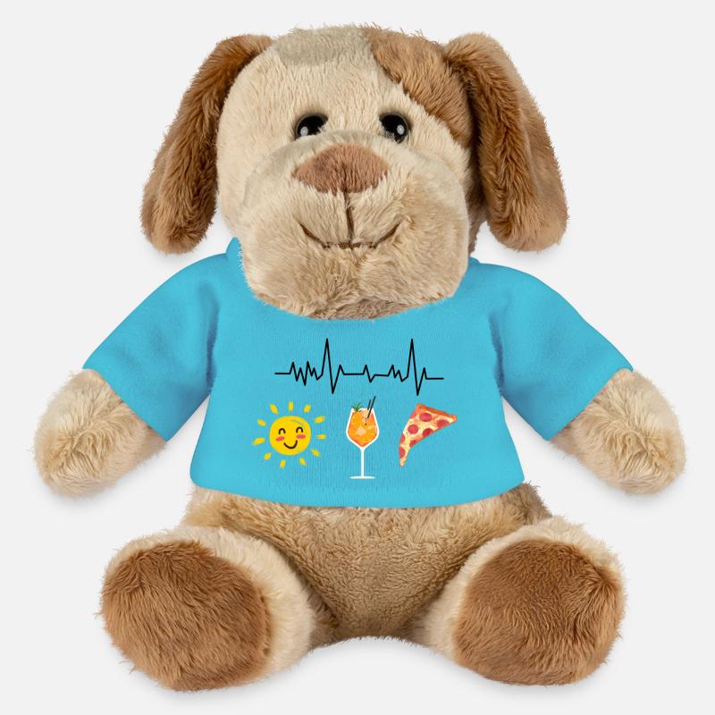 Sonne Getränk Pizza - MiniFeet® Hund Helge - Atollblau