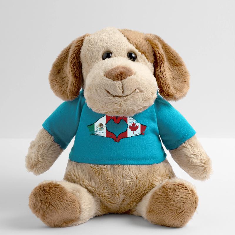 Mexique Canada drapeau mains forme coeur utilisé Chien en peluche Helge MiniFeet®