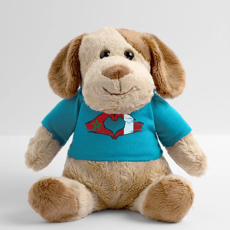 Maroc Pérou Drapeau Mains Coeur Forme Utilisé Chien en peluche Helge MiniFeet®