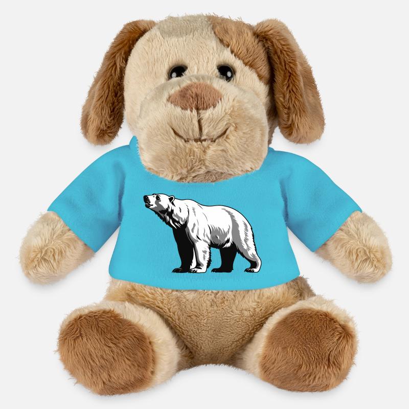 Eisbär - Cute Zoo Sticker - MiniFeet® Hund Helge - Atollblau